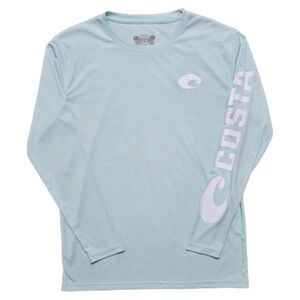 Costa Del Mar Men's Technical Crew Shirt Arctic Blue Fishing Mens M Long Sleeve